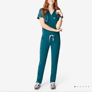 FIGS Caribbean Blue Yola Skinny Scrub Pants